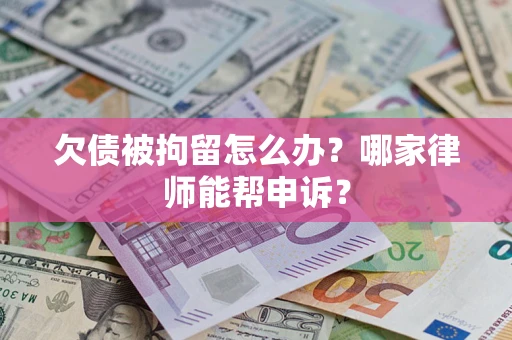 武汉欠债被拘留怎么办？哪家律师能帮申诉？