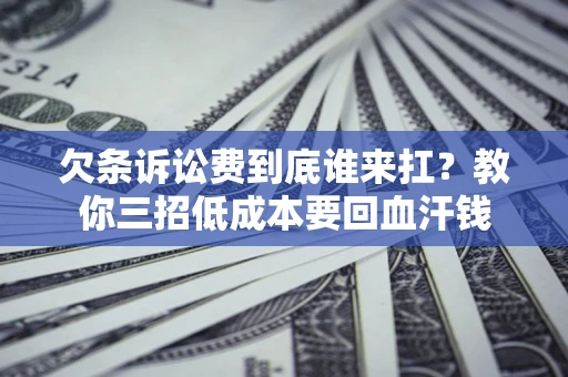 武汉欠条诉讼费到底谁来扛？教你三招低成本要回血汗钱
